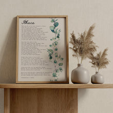 Load image into Gallery viewer, Ithaca Poem Print: Constantine Cavafy, Eucalyptus Watercolor Art