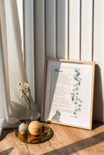 Load image into Gallery viewer, Ithaca Poem Print: Constantine Cavafy, Eucalyptus Watercolor Art