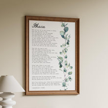 Load image into Gallery viewer, Ithaca Poem Print Constantine Cavafy Poetry Wall Art