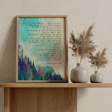 Load image into Gallery viewer, Psalm 23 Art Print – Bible Verse Wall Art, Christian Artwork