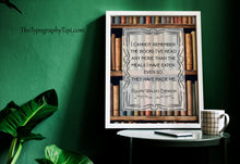 Load image into Gallery viewer, Ralph Waldo Emerson Quote Print: Book Lover Gift, Bookish Wall Art