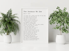 Load image into Gallery viewer, The Sermons We See Poem Print Edgar A. Guest Poem