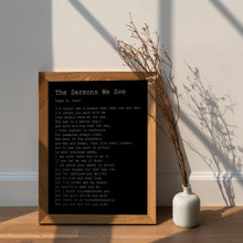 Load image into Gallery viewer, The Sermons We See Poem Print Edgar A. Guest Poem