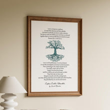 Load image into Gallery viewer, One Tree Not Two Captain Corelli's Mandolin: Wedding Poem Art Print