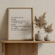 Load image into Gallery viewer, Serenity Prayer Print