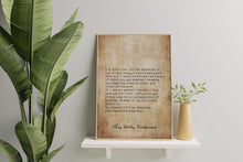 Load image into Gallery viewer, Mary Shelley Frankenstein Poster: Book Lover Gift, Library Decor