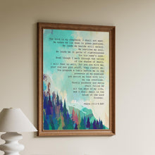 Load image into Gallery viewer, Psalm 23 Art Print – Bible Verse Wall Art, Christian Artwork