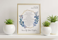 Load image into Gallery viewer, Union Poem, Personalized Wedding Gift, Engagement Presents