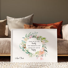 Load image into Gallery viewer, Anne Frank Quote Print Think of all the beauty - Unframed Poster