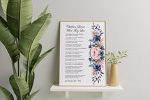 Load image into Gallery viewer, Children Learn What They Live Poem - New Parents Gift - Baby Shower Gift, Nursery Wall Art