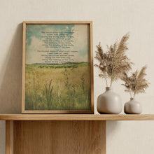 Load image into Gallery viewer, Out in the Fields with God Poem Print - Framed & Unframed Options