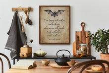 Load image into Gallery viewer, Dracula Book Quote Print Bram Stoker I am longing to be with you... Build our castles in the air Literary Wall Art Framed & Unframed Options