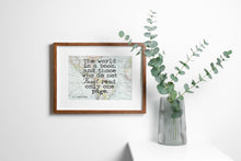 Load image into Gallery viewer, St Augustine Print The world is a book, and those who do not travel read only one page - Travel Poster for Home Framed & Unframed Options