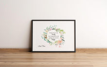 Load image into Gallery viewer, Anne Frank Quote Print Think of all the beauty - Unframed Poster
