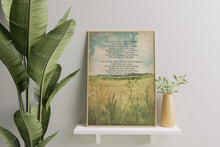Load image into Gallery viewer, Out in the Fields with God Poem Print - Framed & Unframed Options