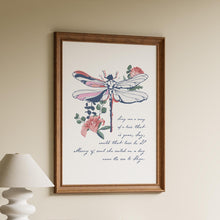 Load image into Gallery viewer, Outlander Skye Boat Song Print Dragonfly: "Sing me a song of a lass that is gone..."