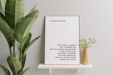 Load image into Gallery viewer, Langston Hughes Dreams Poem Print: Unframed or Framed