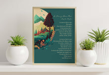 Load image into Gallery viewer, Langston Hughes Poem Print – In Time of Silver Rain Wall Art (Framed & Unframed)