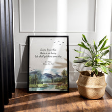 Load image into Gallery viewer, Winnie the Pooh Nursery Wall Art "Rivers know this: there is no hurry..." AA Milne Quote