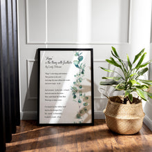 Load image into Gallery viewer, Hope is the thing with feathers Emily Dickinson Poetry Wall art - Framed & Unframed Options