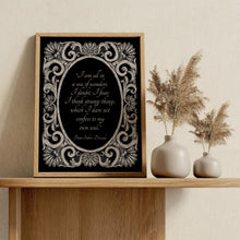 Load image into Gallery viewer, Dracula Quote Print: Bram Stoker Book Lover Gift, Library Decor