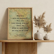 Load image into Gallery viewer, Walt Whitman Travel Poster: Song of the Open Road