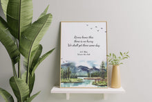 Load image into Gallery viewer, Winnie the Pooh Nursery Wall Art "Rivers know this: there is no hurry..." AA Milne Quote