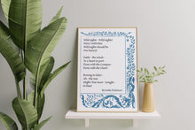Load image into Gallery viewer, Emily Dickinson Poem Print – “Wild Nights” Romantic Poetry Wall Art