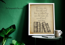 Load image into Gallery viewer, Mark Twain Quote Print: Vintage Books Art for Reading Nook