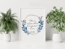Load image into Gallery viewer, Sylvia Plath Quote Print – “Kiss me, and you will see how important I am.”