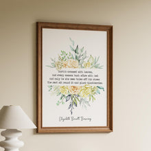 Load image into Gallery viewer, Elizabeth Barrett Browning Poem Earth's crammed with heaven Art Print Home Decor poetry Love Poem Aurora Leigh Framed & Unframed Options