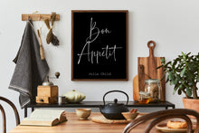 Load image into Gallery viewer, Bon Appétit Print Julia Child Quote French Kitchen Wall Art