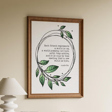 Load image into Gallery viewer, Anaïs Nin Quote Print Friendship Gift, Each friend represents a world in us