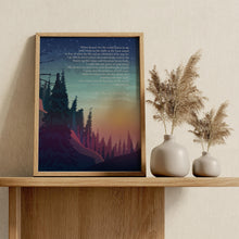 Load image into Gallery viewer, Wendell Berry "The Peace of Wild Things" Poster Print - Mindful Decor for Calm Spaces