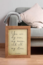 Load image into Gallery viewer, You Are My Sun, Moon, and Stars – E.E. Cummings Quote Print