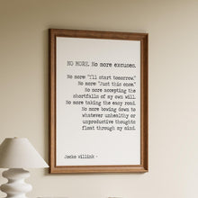 Load image into Gallery viewer, Jocko Willink Print No More Excuses - Discipline Equals Freedom Book Framed & Unframed Options