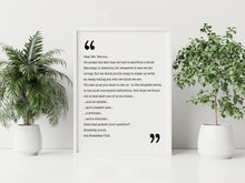 Load image into Gallery viewer, The Breakfast Club Movie Quote Closing Lines Letter to Mr. Vernon, Black and White, Movie Lover Gift