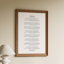 Load image into Gallery viewer, Rudyard Kipling Boots Poem Print – Minimalist Military Poetry Art