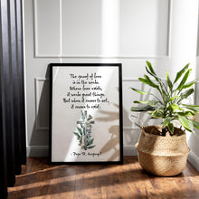 Load image into Gallery viewer, St Gregory The Great "The proof of love is in the works" Pope Gregory Quote - Catholic Wall Art Framed & Unframed Options