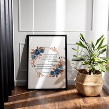 Load image into Gallery viewer, E.E. Cummings Quote Print - Inspirational Wall Art - Be Yourself Poster - Literary Decor - Watercolor Wreath Poetry Print Framed Or Unframed
