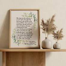 Load image into Gallery viewer, The Peace of Wild Things by Wendell Berry ..."When despair for the world grows in me" - illustrated poem print without frame