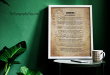 Load image into Gallery viewer, Rudyard Kipling Boots Poem Print – Vintage Military Wall Art