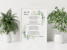 Load image into Gallery viewer, Dive for Dreams Poem Print E. E. Cummings