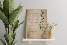 Load image into Gallery viewer, Lord's Prayer Print Our Father Prayer Unframed Prayer Print Catholic Prayer Eucalyptus Watercolor UNFRAMED