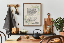 Load image into Gallery viewer, The Peace of Wild Things by Wendell Berry ..."When despair for the world grows in me" - illustrated poem print without frame
