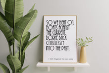 Load image into Gallery viewer, The Great Gatsby Quote Print F. Scott Fitzgerald Wall Art Literary Poster