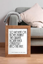 Load image into Gallery viewer, The Great Gatsby Quote Print F. Scott Fitzgerald Wall Art Literary Poster