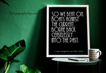 Load image into Gallery viewer, The Great Gatsby Quote Print F. Scott Fitzgerald Wall Art Literary Poster