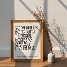 Load image into Gallery viewer, The Great Gatsby Quote Print F. Scott Fitzgerald Wall Art Literary Poster
