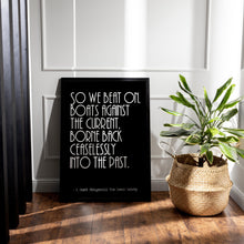 Load image into Gallery viewer, The Great Gatsby Quote Print F. Scott Fitzgerald Wall Art Literary Poster